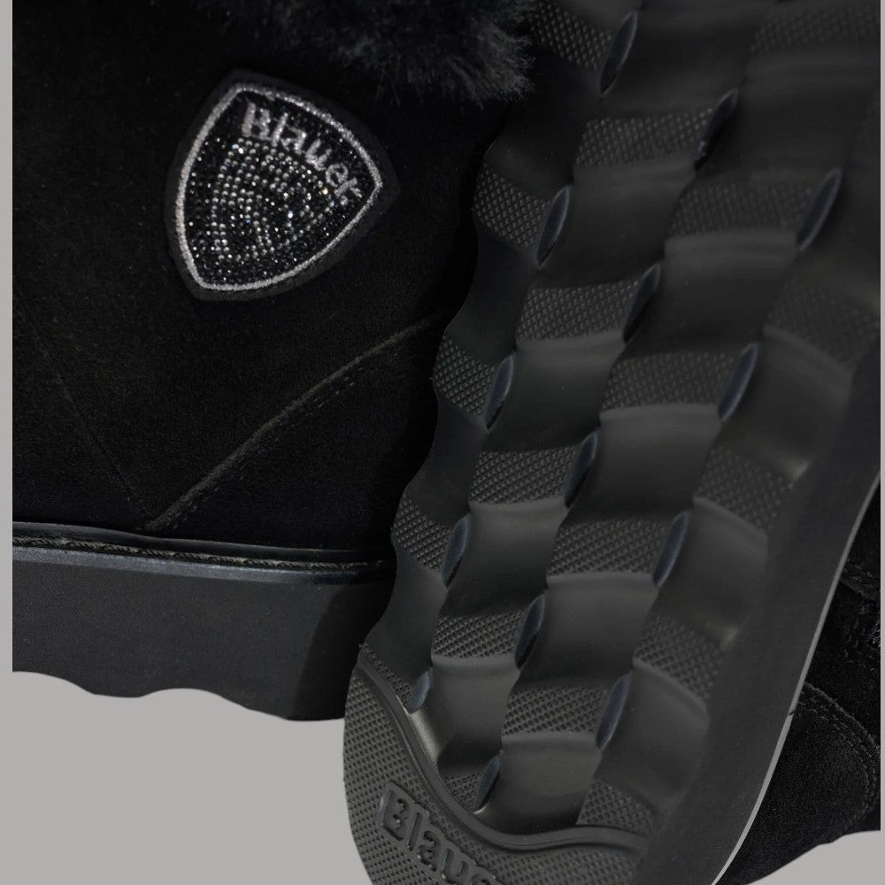 Blauer stivaletto donna nero in camoscio