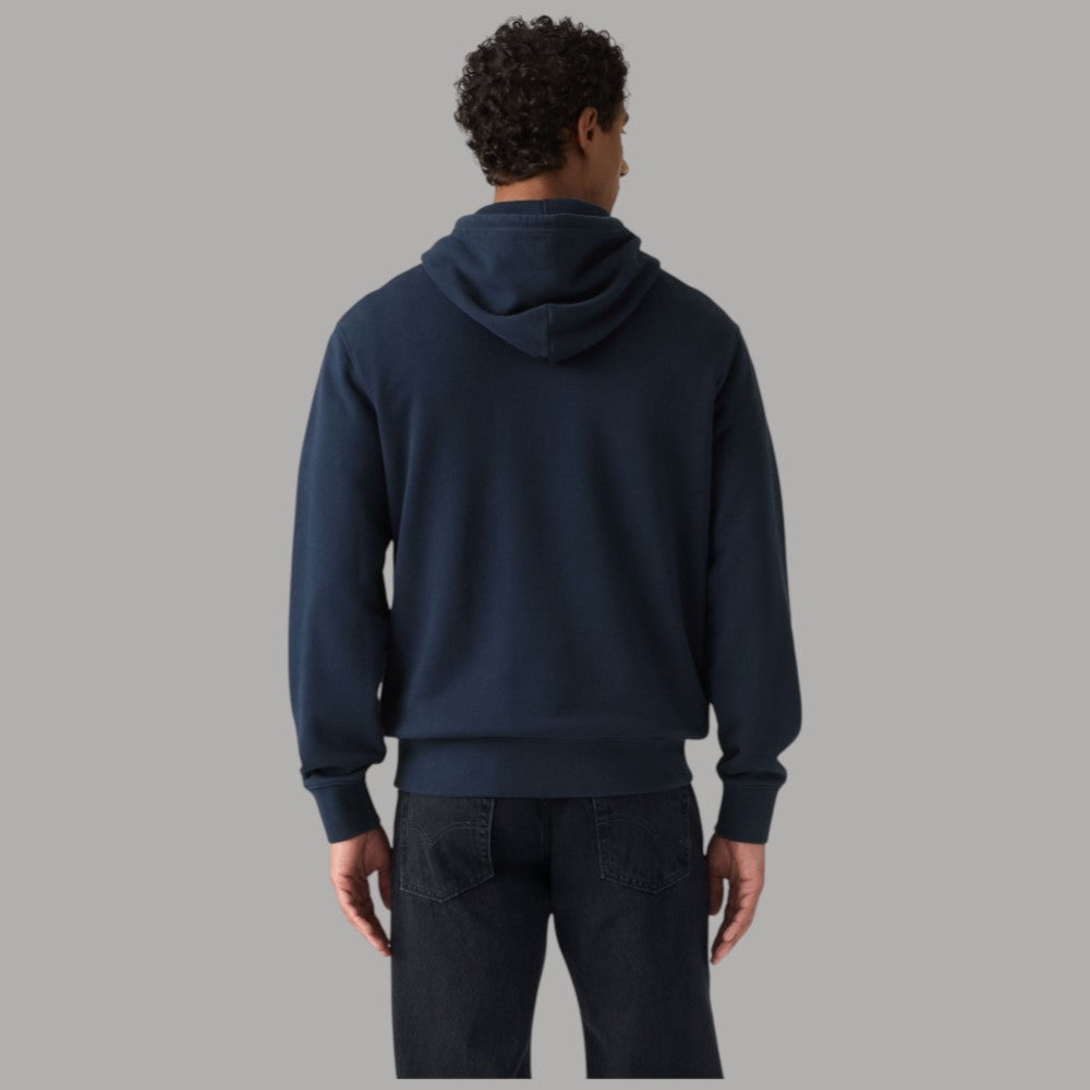 LEVI'S Felpa Levi's New Original Hoodie con cappuccio blu navy in cotone con logo sul retro