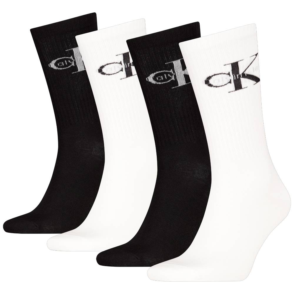 Calvin Klein uomo pack 4 calze bianco nero 701235982001801 Intimo Calvin Klein