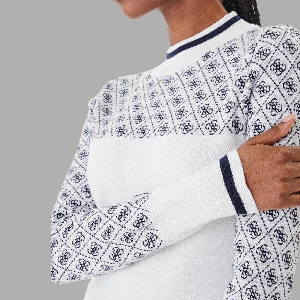 Guess maglione bianco logo 4G W5BR24 Z3JD2 F0YU - Prodotti di Classe