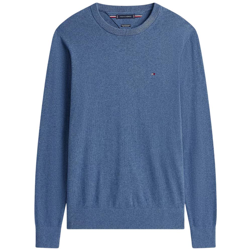 Tommy Hilfiger pullover pima cashemere blu avion MW0MW28046DVI Tommy Hilfiger