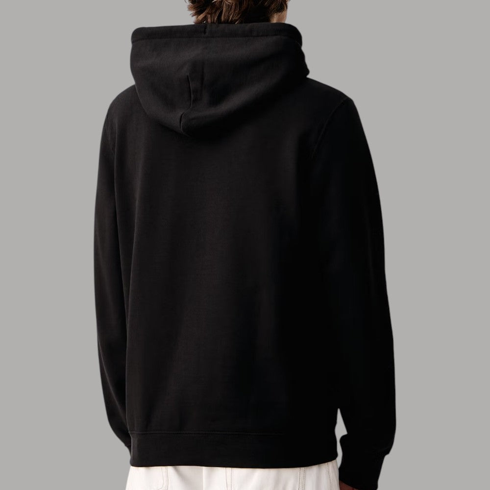 Calvin Klein LS 350FLEECE SPW GRA felpa con cappuccio nera tinta unita senza stampe