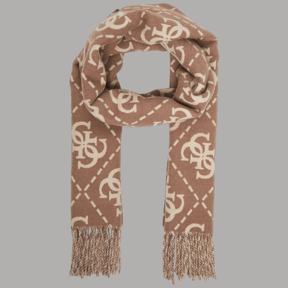 Guess sciarpa marrone con logo 4G W5BZ33 Z4210 P1WA - Prodotti di Classe