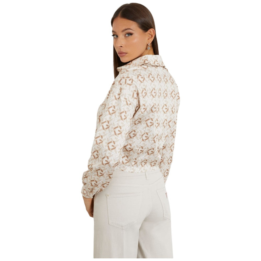 Guess camicia beige DEA BOWED W4RH59 WE2Q0 Camicie Guess