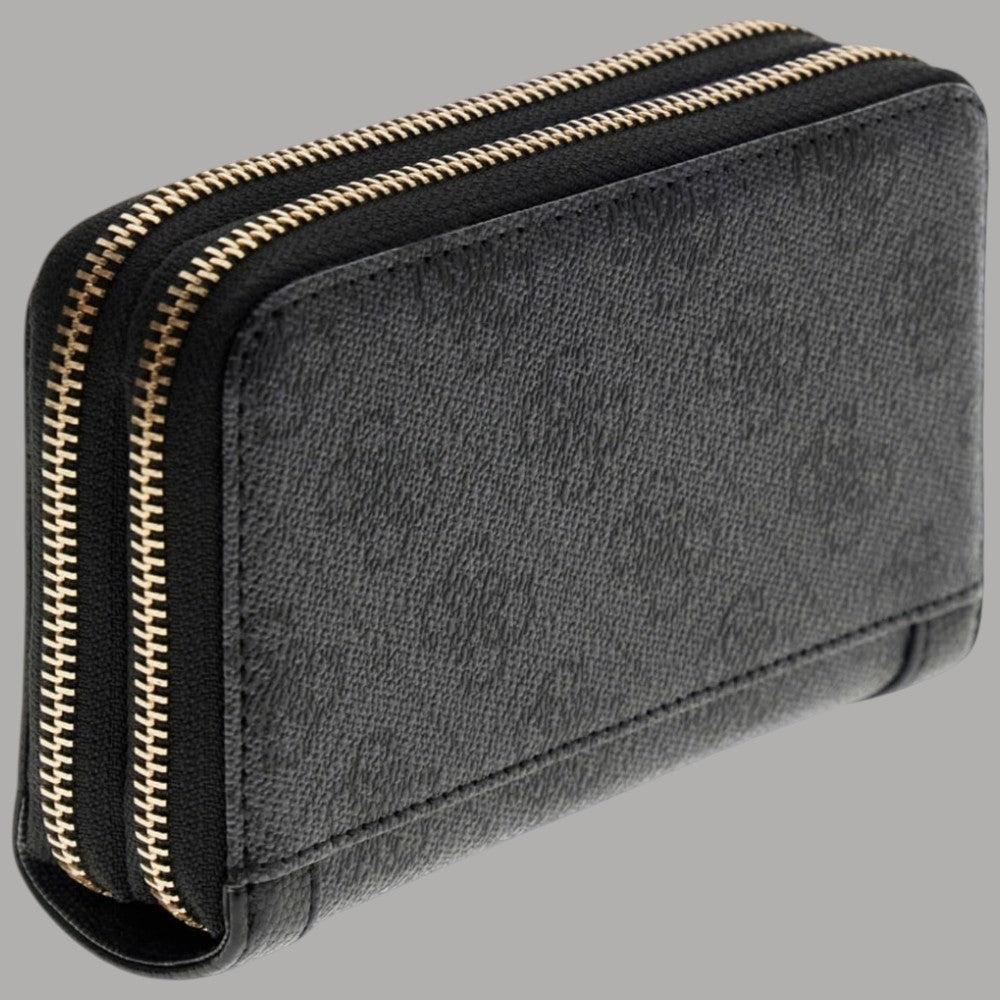 Portafoglio medio Guess Lindsey nero con logo 4G