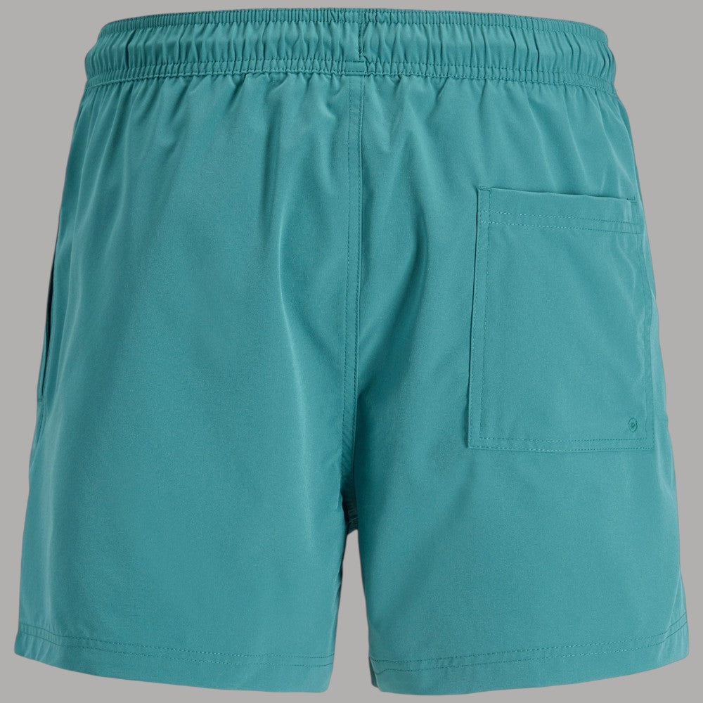 Jack & Jones Costume da Bagno Uomo Regular Fit con Tasche e Coulisse blu acqua semplice modello