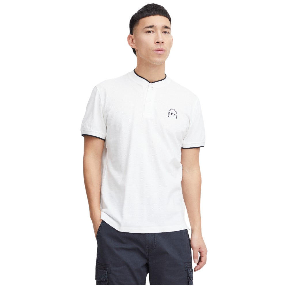 Blend polo bianca senza colletto 20716467 Polo Blend