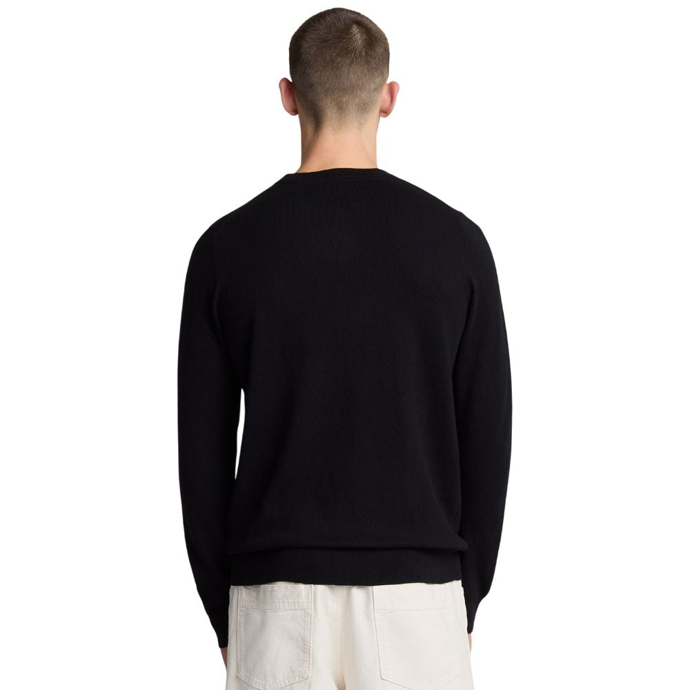 Lyle & Scott pullover merino nero KN2110VC Maglieria Lyle & Scott
