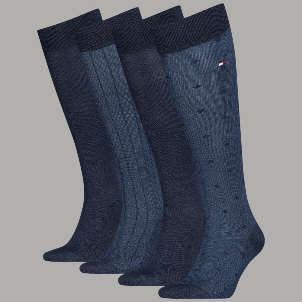 Calzini al ginocchio da uomo Tommy Hilfiger 4 paia in gift box