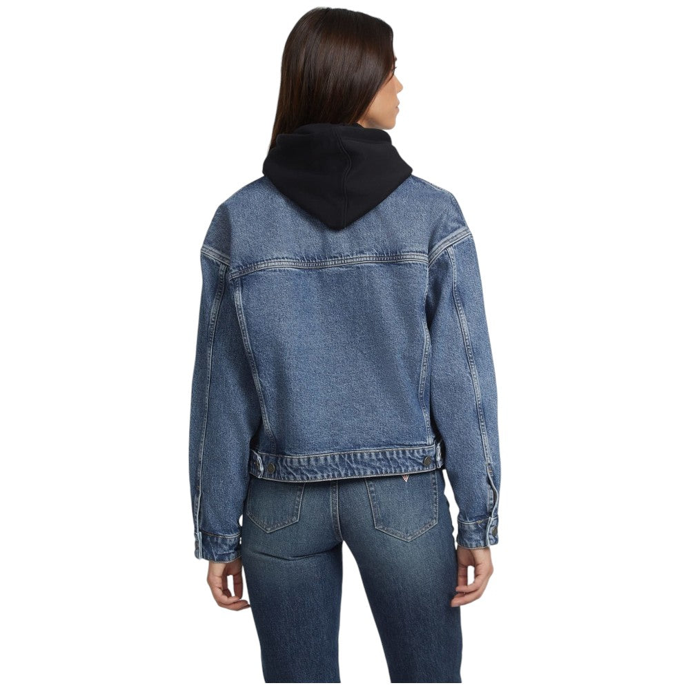 Guess Jeans giubbino jeans oversize trucker W4YN56D5CC3M3DW Giubbini Guess Jeans