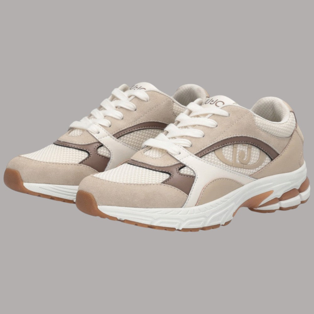 Scarpe da ginnastica Liu Jo con monogram maxi, dettagli suede e suola spessa