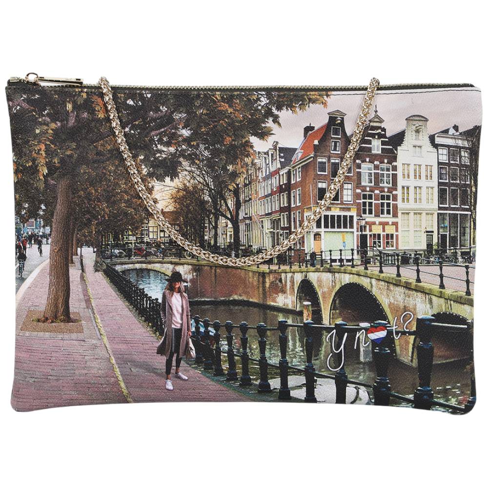 YNot borsa piatta clutch AMSTERDAM BRIDGE YES605F6 YNot