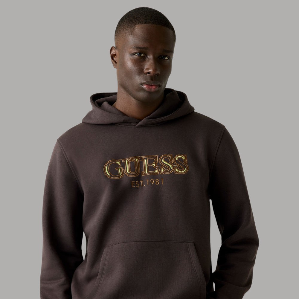 Guess felpa marrone con cappuccio M5BQ36 K9Z21 G1H3 - Prodotti di Classe