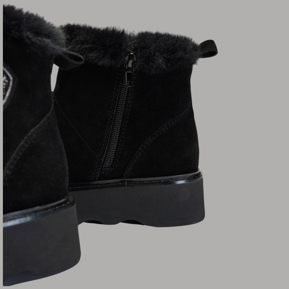 Blauer stivaletto donna nero in camoscio