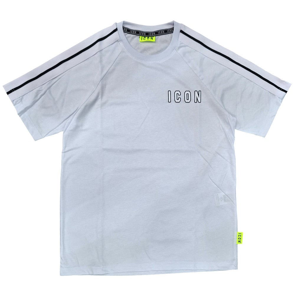 ICON t-shirt bianca con bandine ICUS2S5T055 T-shirt ICON