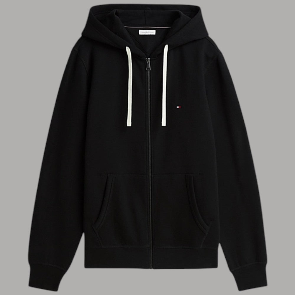 Felpa con cappuccio e zip Tommy Hilfiger con piccolo logo