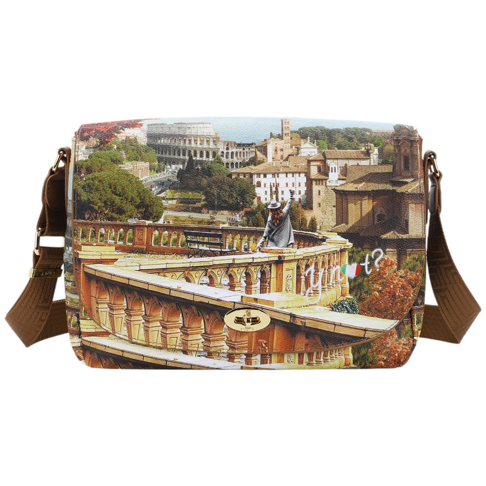 YNot borsa a tracolla flap bag ROME LANDSCAPE YES631F5 Borse YNot