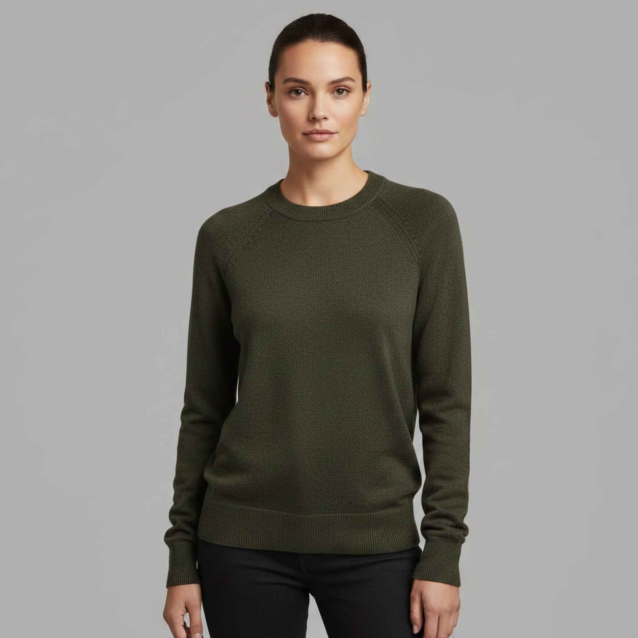 Vero Moda pullover paricollo donna verde scuro tessuto a maglia elegante