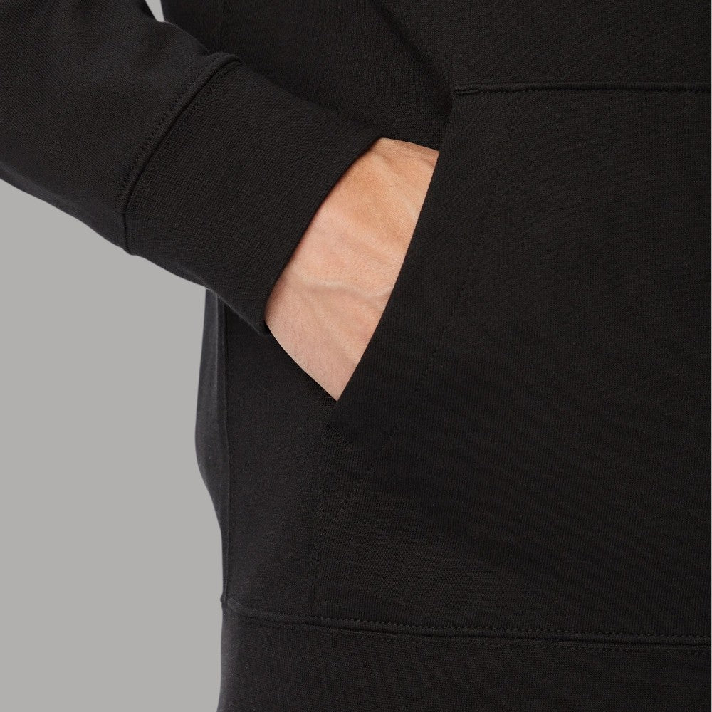 Felpa cappuccio Calvin Klein con logo centrale nero texture frontale