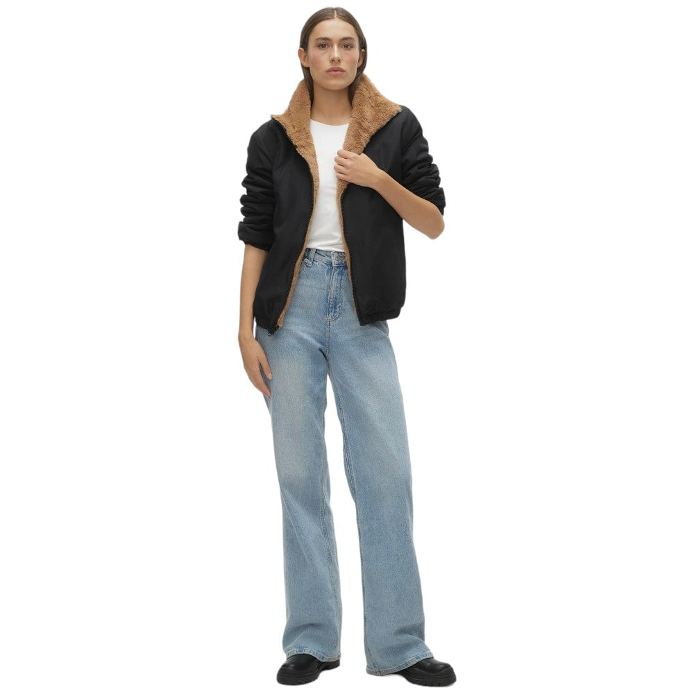 Vero Moda giacca pelliccia eco reversibile marrone nero 10292579 Giubbini Vero Moda