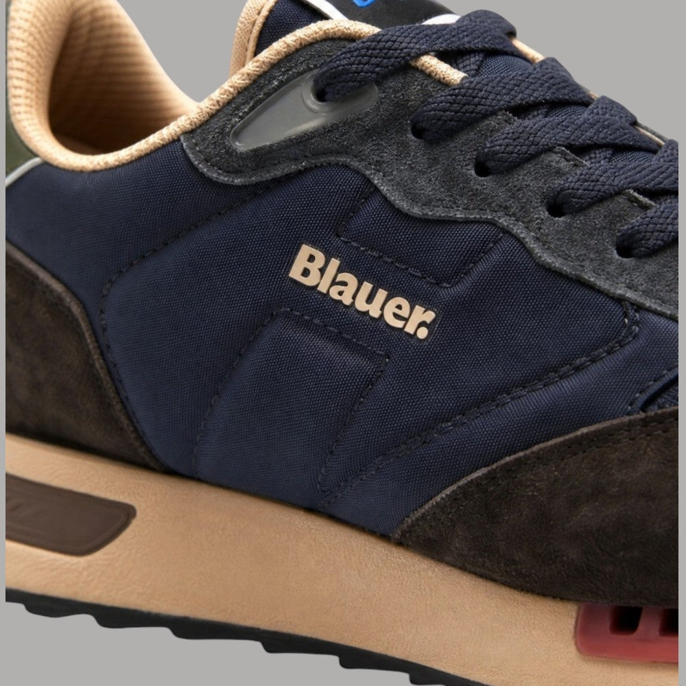 Sneakers Blauer da uomo in suede e mesh