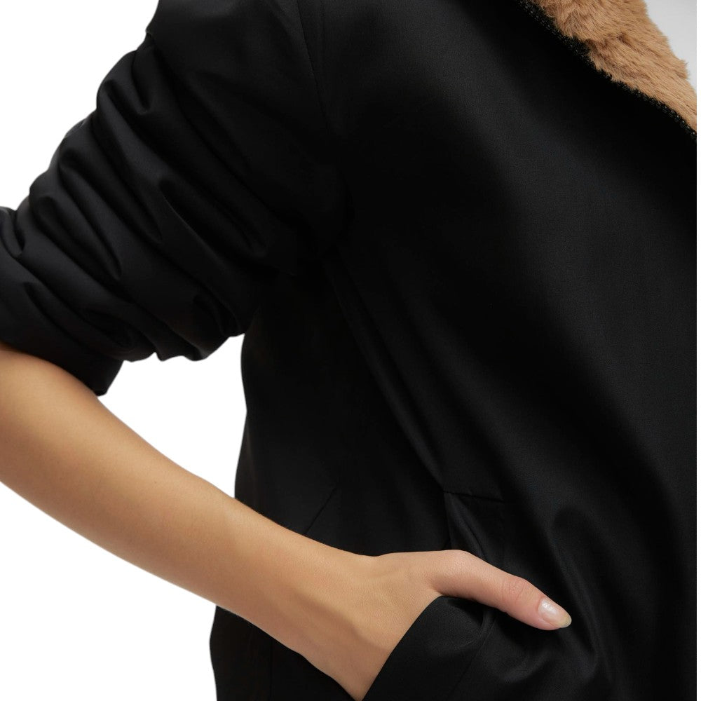 Vero Moda giacca pelliccia eco reversibile marrone nero 10292579 Giubbini Vero Moda