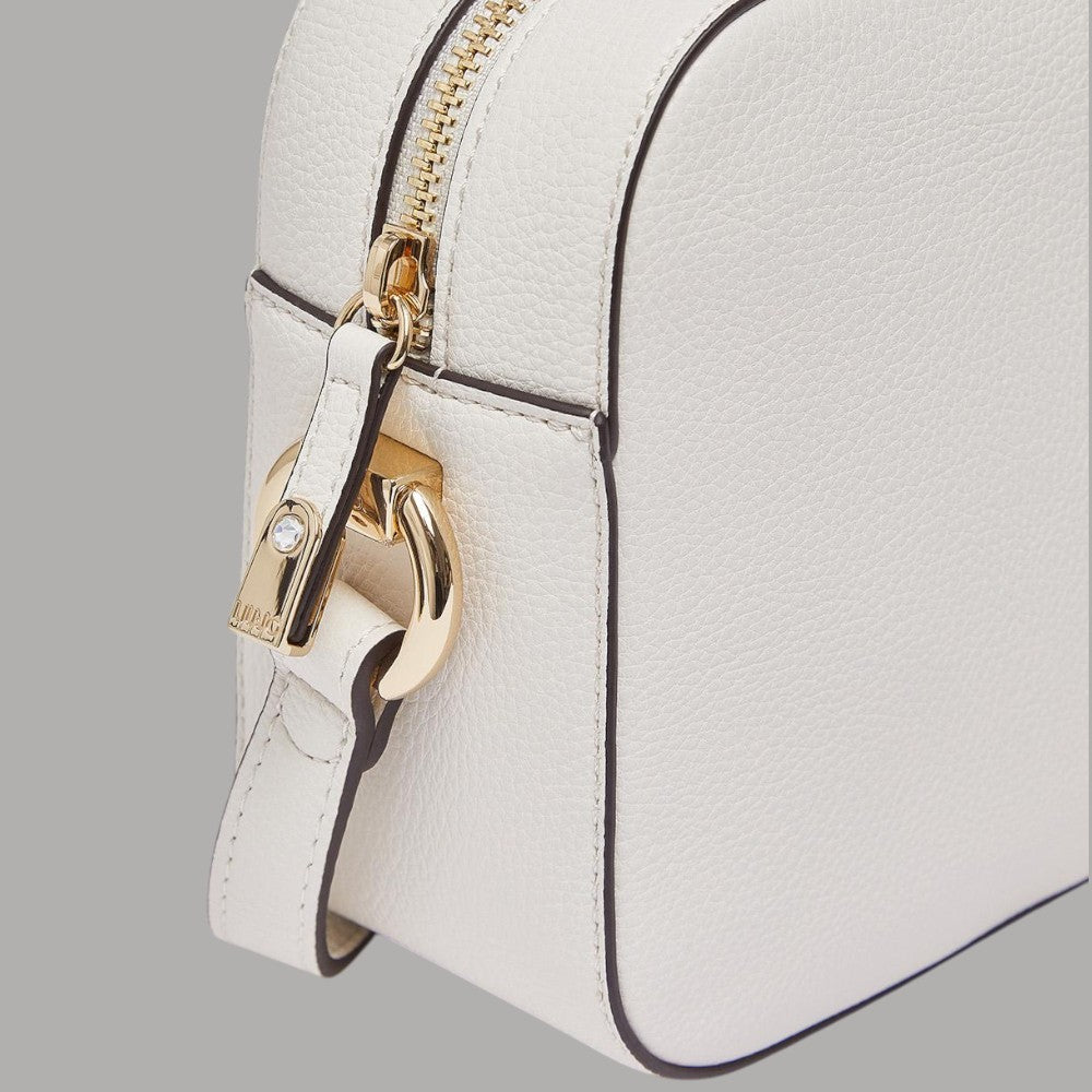 Liu Jo Borsa a tracolla media AA6211E1012 bianca con dettagli oro e chiusura metallica