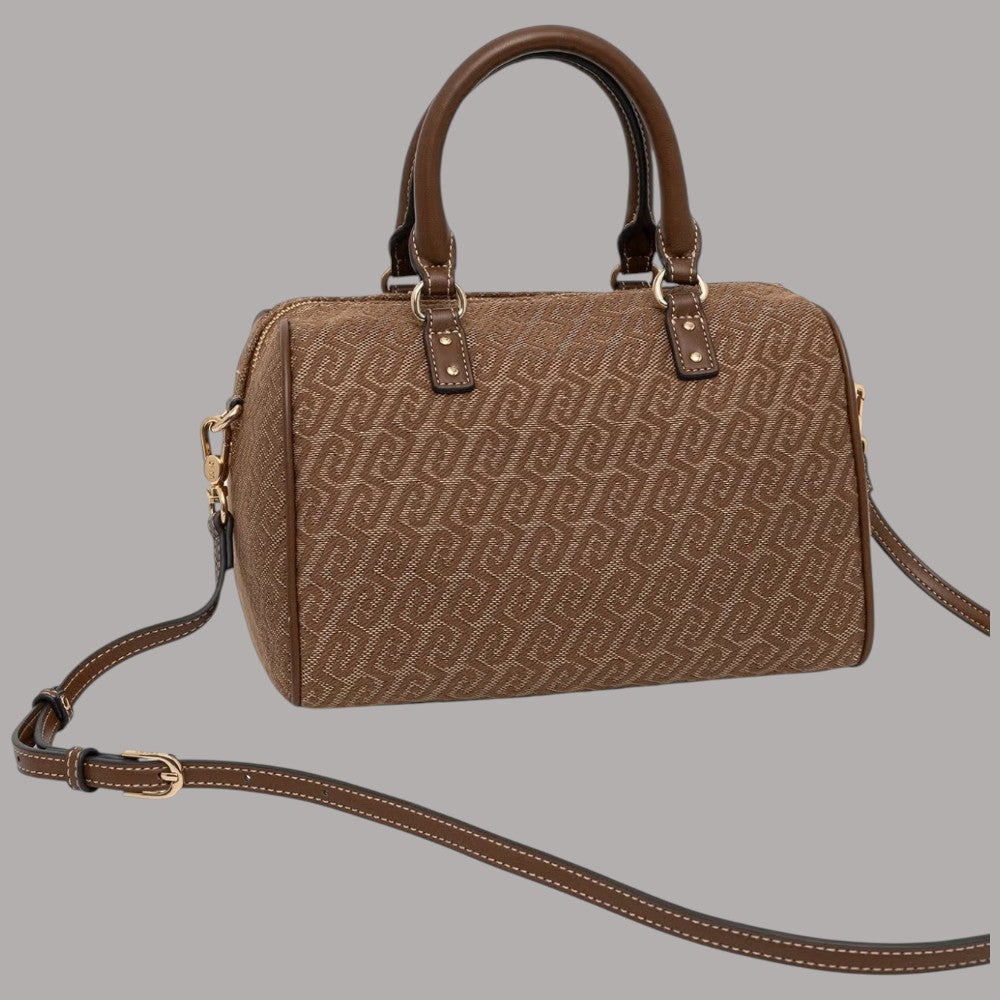 Borsa bauletto piccola Liu Jo naturale con tracolla in cuoio e manici