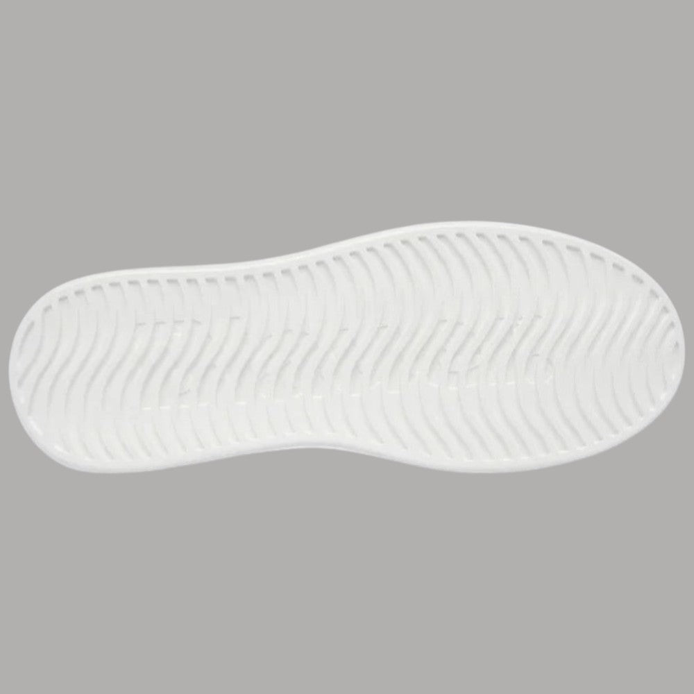 Suola in gomma bianca con battistrada a righe per sneakers