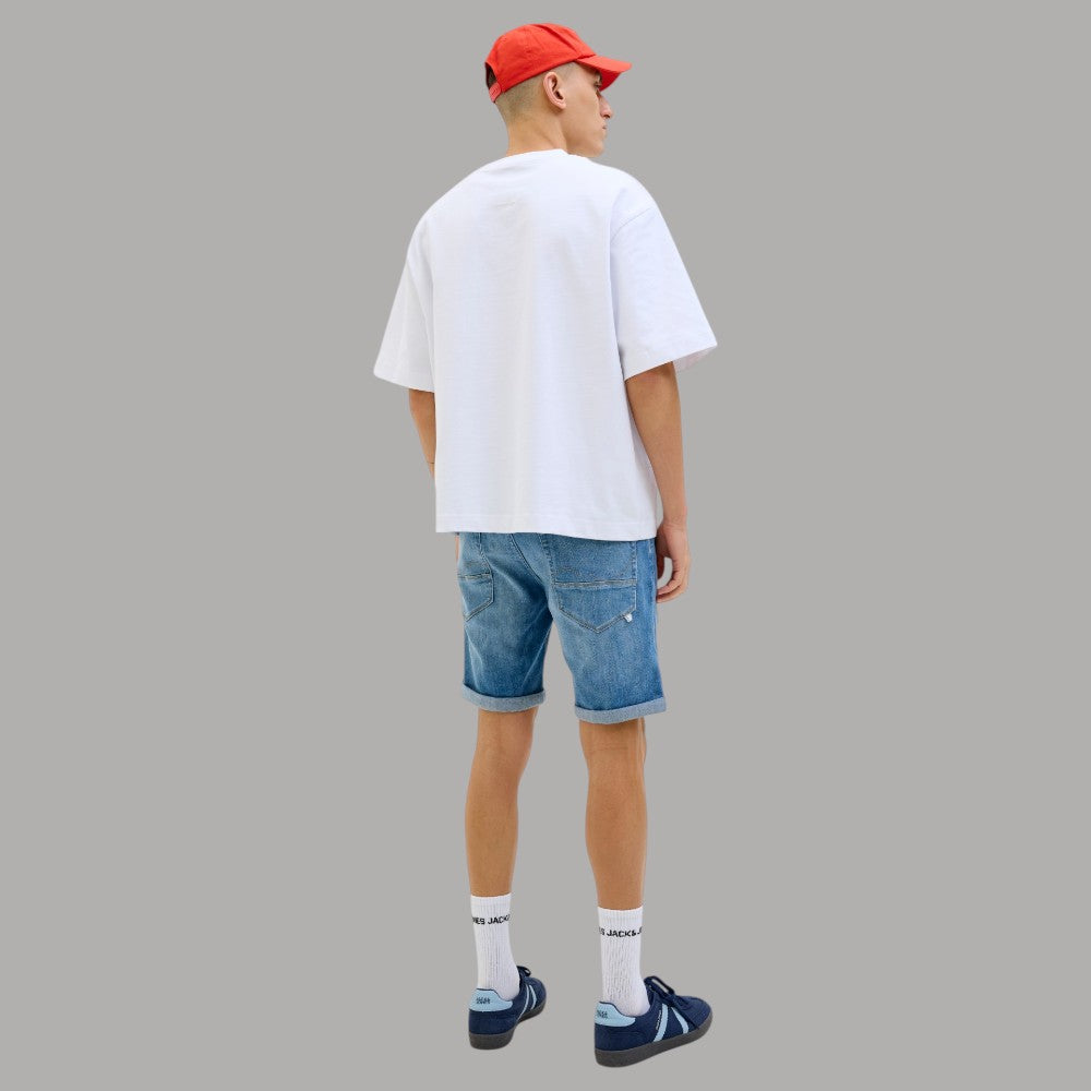 Bermuda in Denim Jack Jones con Effetto Vintage e Rotture - Prodotti di Classe