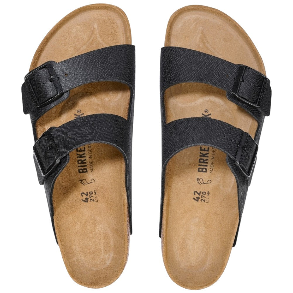 Birkenstock ciabatte Arizona nero saffiano 1026425 Ciabatte Birkenstock