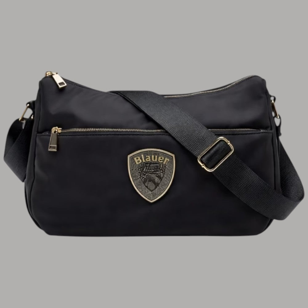 Blauer Borsa Tracolla in Nylon Tecnico con Scudetto Glitterato - Prodotti di Classe