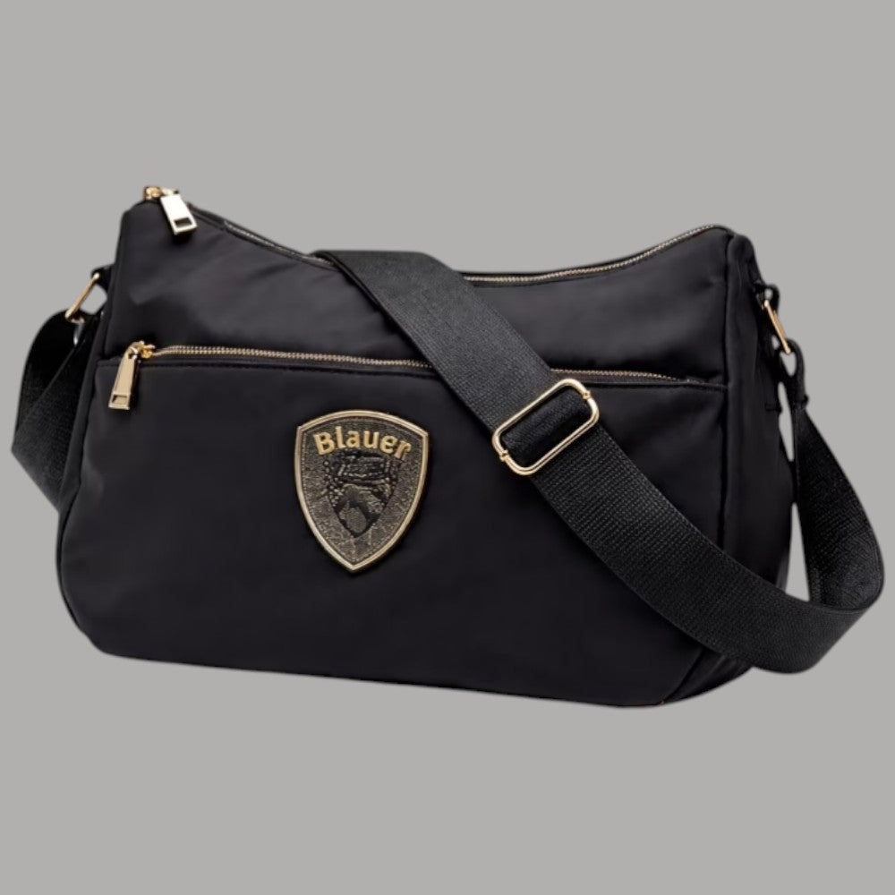 Blauer Borsa Tracolla in Nylon Tecnico con Scudetto Glitterato - Prodotti di Classe