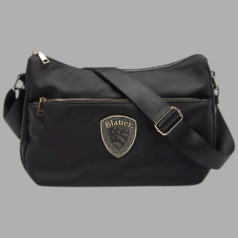 Blauer Borsa Tracolla in Nylon Tecnico con Scudetto Glitterato - Prodotti di Classe
