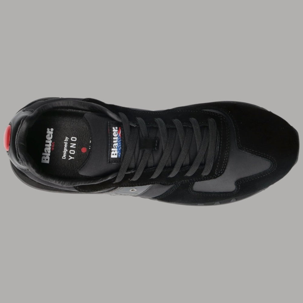 Sneakers Blauer nere con lacci, etichetta interna e suola EVA