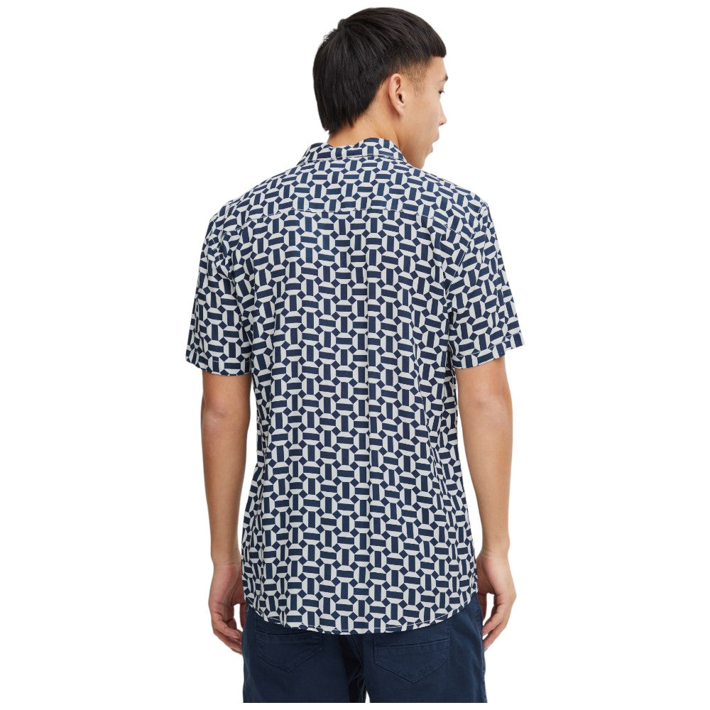 Blend camicia manica corta bianca blu 20716384 Camicie Blend