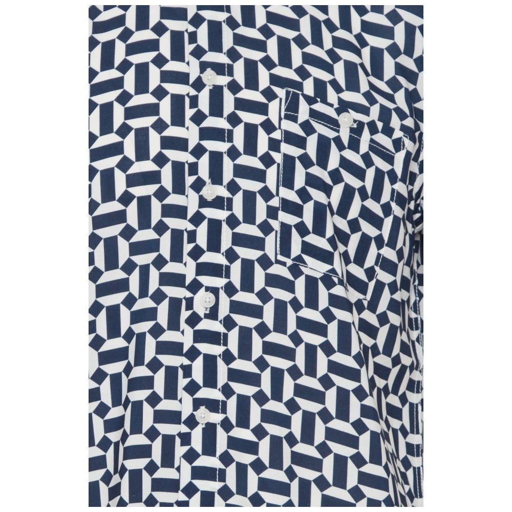 Blend camicia manica corta bianca blu 20716384 Camicie Blend