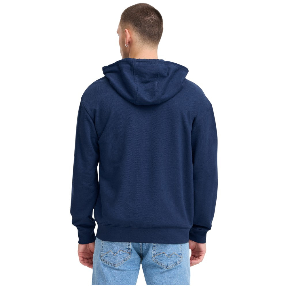 Blend felpa blu con zip e cappuccio 20717883 Felpe Blend