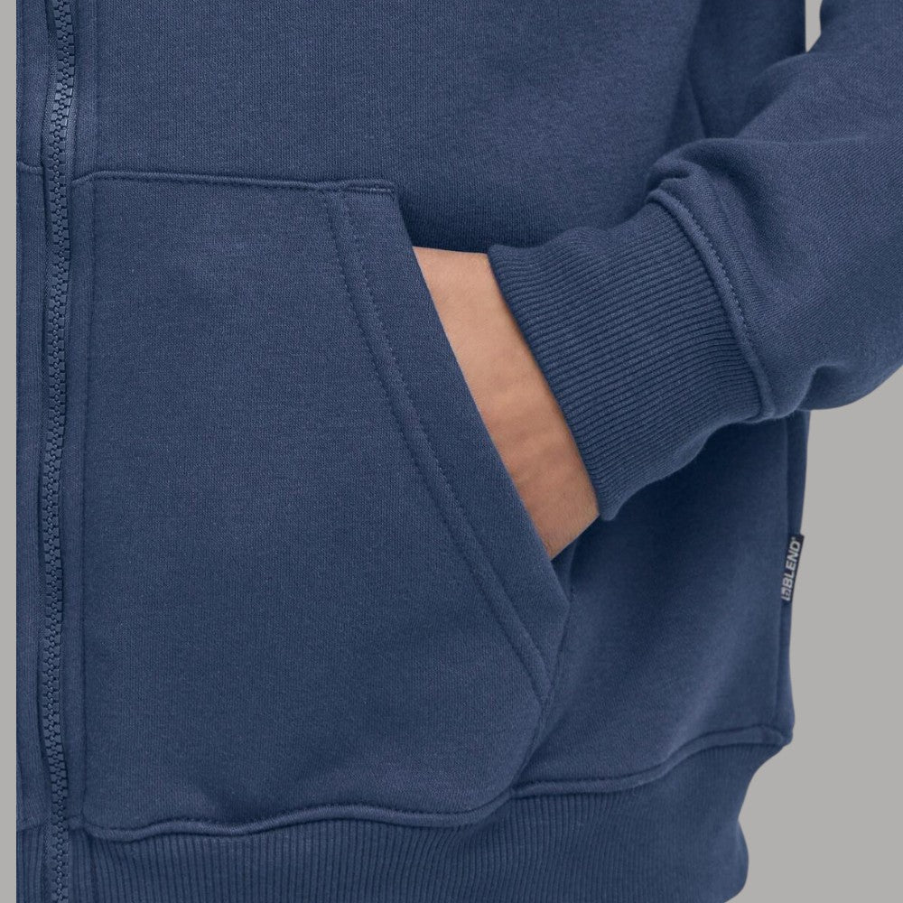 Blend felpa con zip e cappuccio dress blu JUSTE 20718483 - Prodotti di Classe