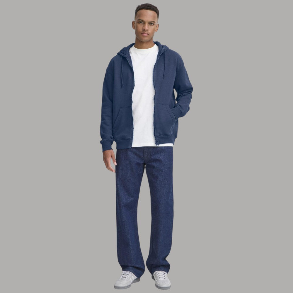 Blend felpa con zip e cappuccio dress blu JUSTE 20718483 - Prodotti di Classe