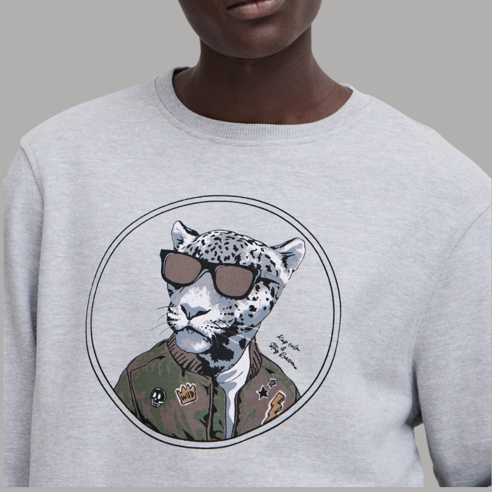 Blend felpa grigia con stampa 20717983 - Prodotti di Classe