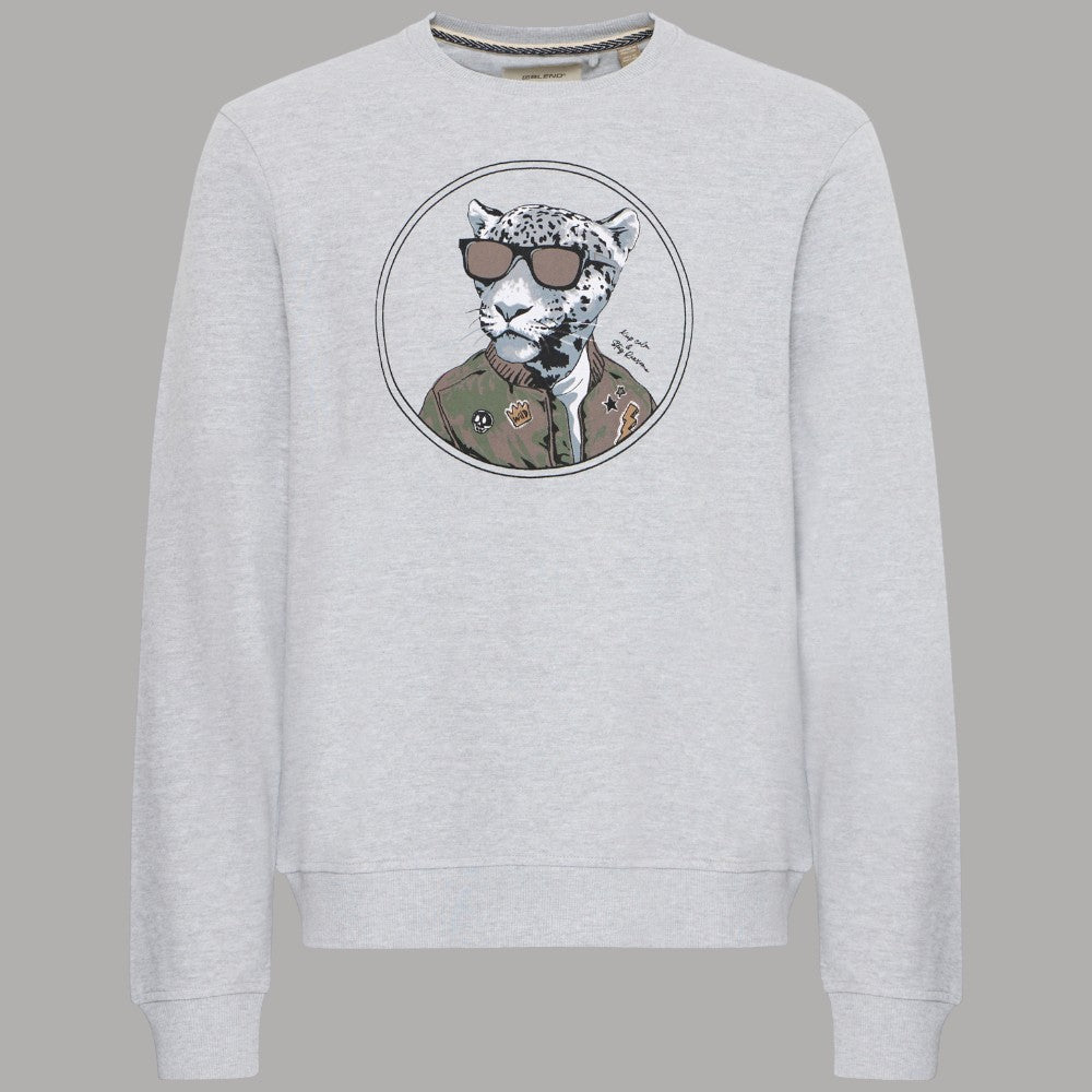 Blend felpa grigia con stampa 20717983 - Prodotti di Classe