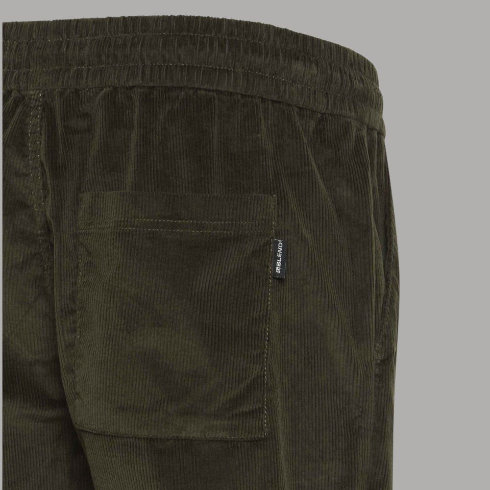 Blend pantaloni a coste verde con elastico 20716615 - Prodotti di Classe