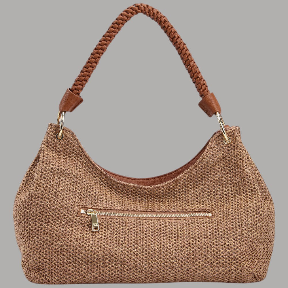 Borsa Ynot MALE' XXL, Effetto Paglia con Tracolla Removibile - Prodotti di Classe