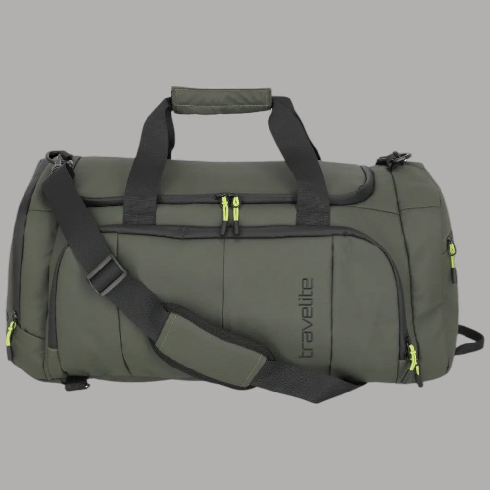 Borsa a zaino Travelite BRIIZE idrorepellente verde oliva con tracolla imbottita.