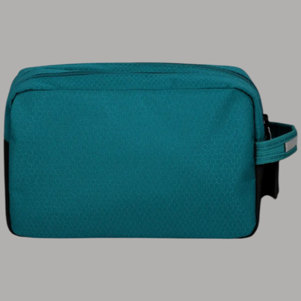Borsello da viaggio Travelite petrolio, pannello frontale con tracolla e zip