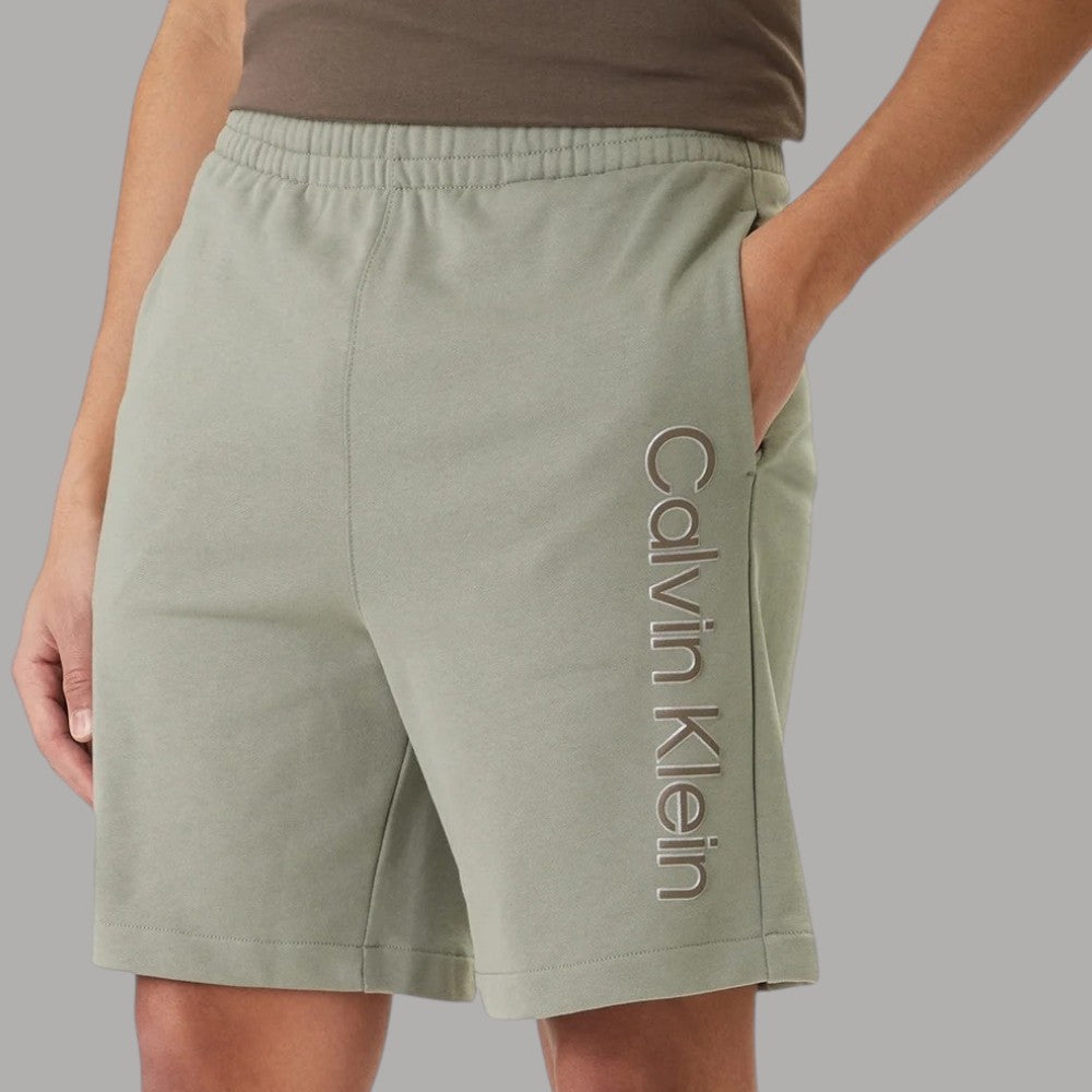 Calvin Klein Pantaloncini Tuta Logo Groffato Cotone Regular - Prodotti di Classe