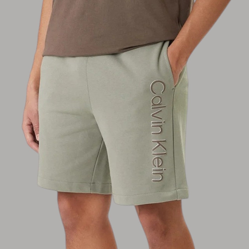 Calvin Klein Pantaloncini Tuta Logo Groffato Cotone Regular - Prodotti di Classe