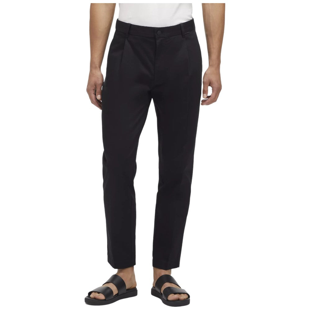 Calvin Klein pantalone nero sateen stretch cropp K10K110965 Pantaloni Calvin Klein