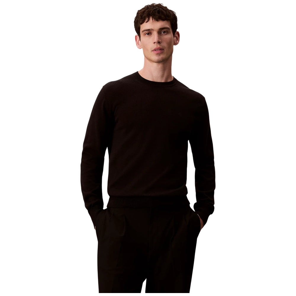 Calvin Klein pullover nero supima cotton LV040BM343UB1 Maglieria Calvin Klein